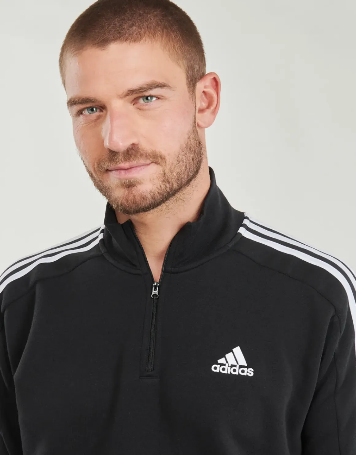 Adidas Sportswear - Essentials Fleece 3-Stripes 1/4-Zip Sweatshirt