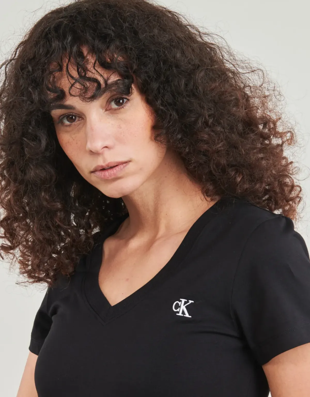 Calvin Klein Jeans - CK EMBROIDERY STRETCH V-NECK
