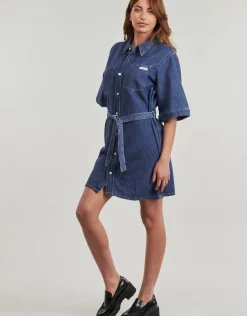 Calvin Klein Jeans - LINEN BOXY BELTED SHIRT DRESS