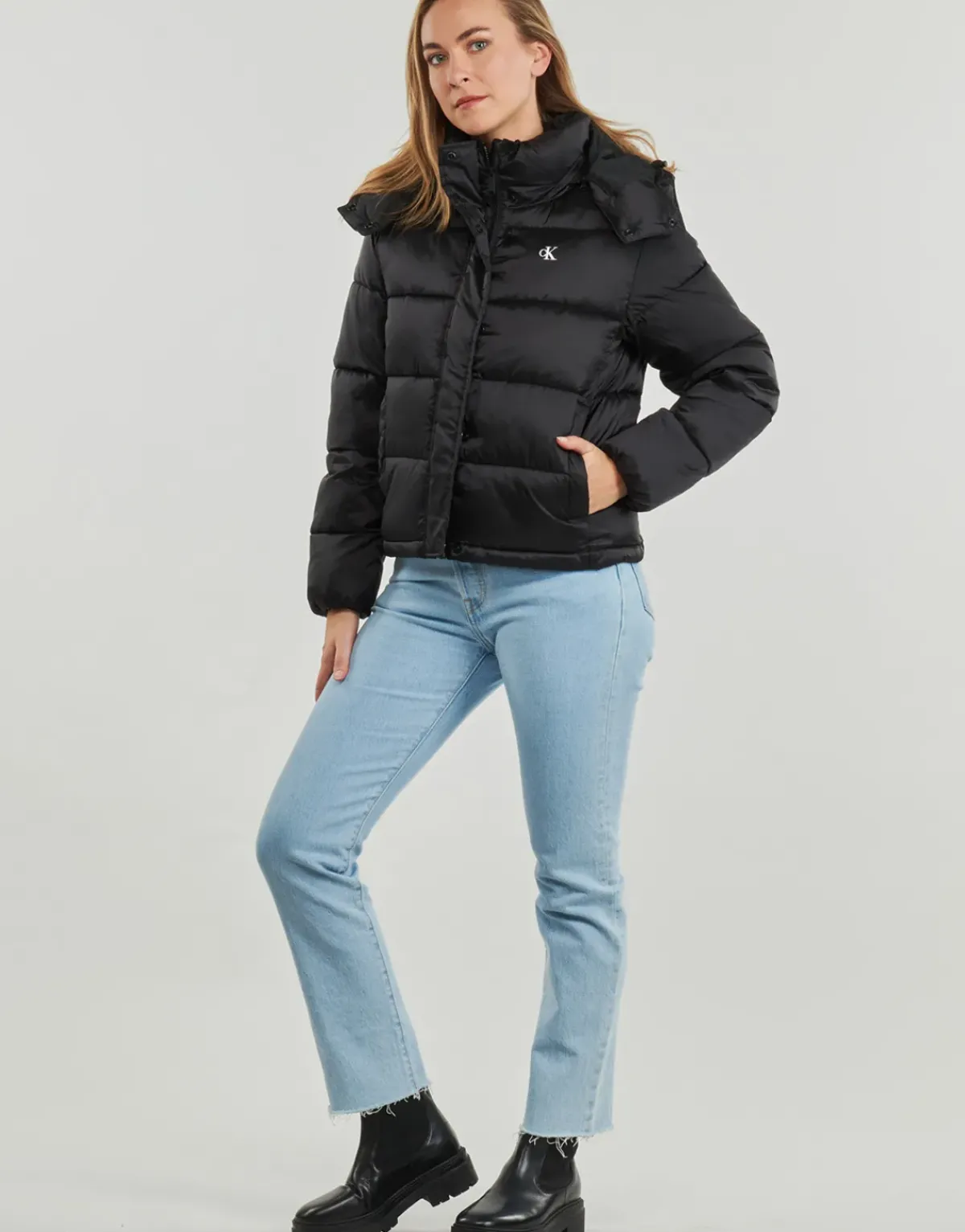 Calvin Klein Jeans - SHINY MONOLOGO ND SHORT PUFFER