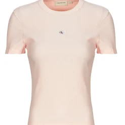 Calvin Klein Jeans - WOVEN LABEL RIB FITTED TEE