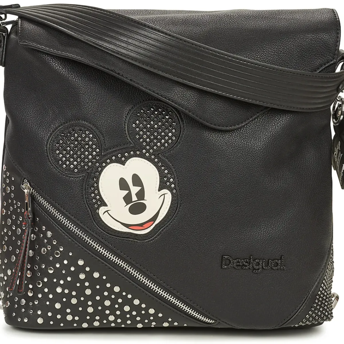 Desigual - BACK MICKEY STUDSTYLE JERSEYMAX PU BLACK