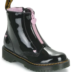 Dr. Martens - Bex Heart Zip Boot J Black Patent Lamper