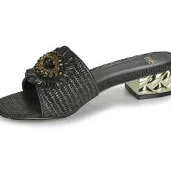 Exé Shoes - KATY-424-RAFFIA-BLACK