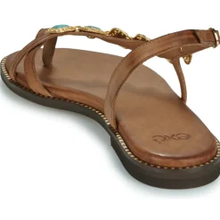 Exé Shoes - 530-MILOS-LEATHER-BROWN-TURQUOISE