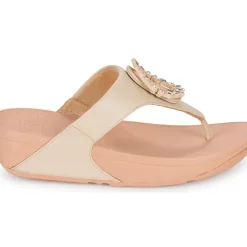 FitFlop - LULU CRYSTAL-CIRCLET LEATHER TOE-POST SANDALS