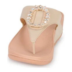 FitFlop - LULU CRYSTAL-CIRCLET LEATHER TOE-POST SANDALS