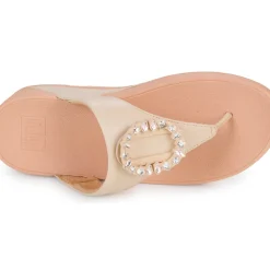 FitFlop - LULU CRYSTAL-CIRCLET LEATHER TOE-POST SANDALS