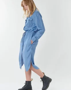 G-Star Raw - Rovic maxi shirt dress ls