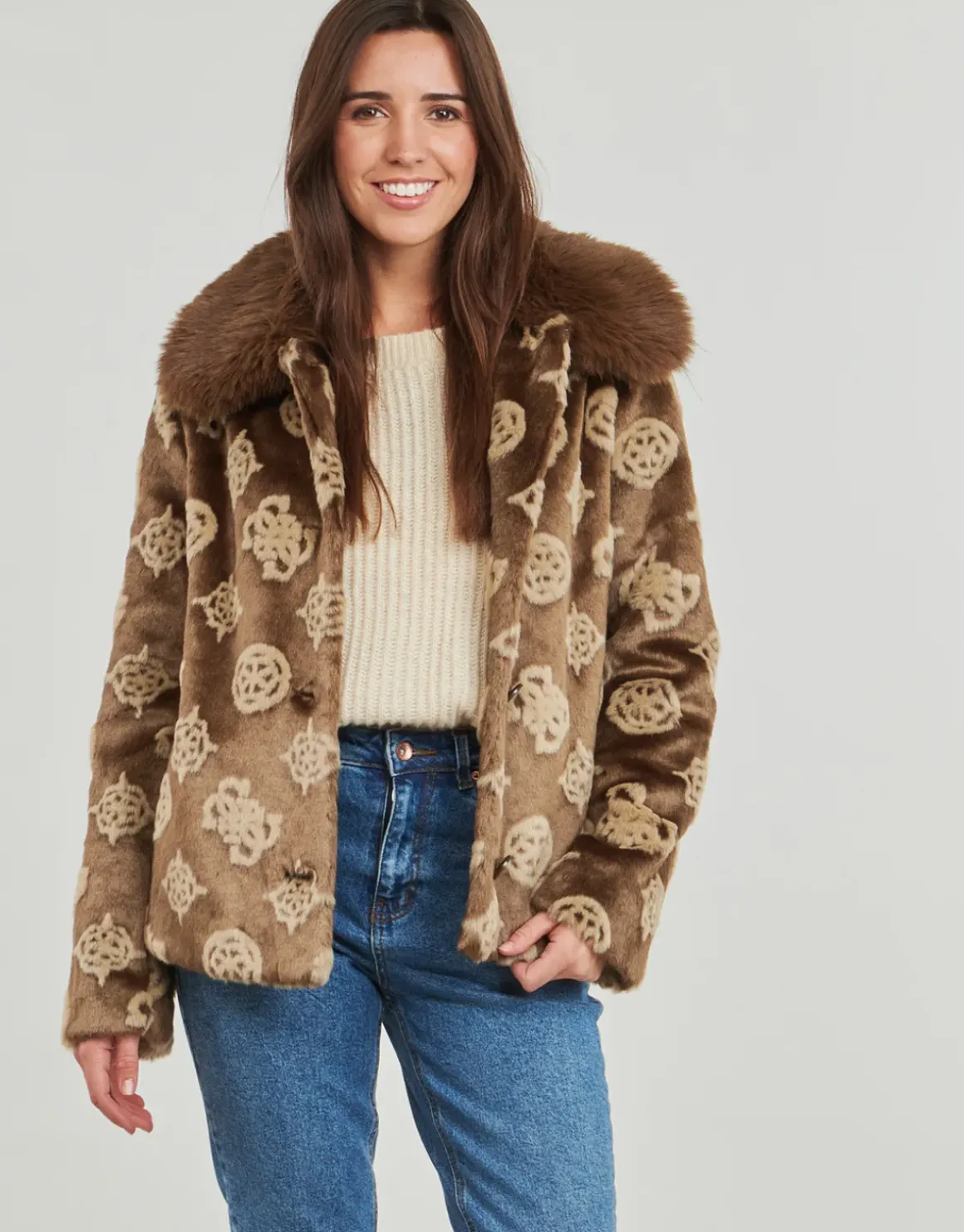 Guess - KARINE FUR LOGO JKT