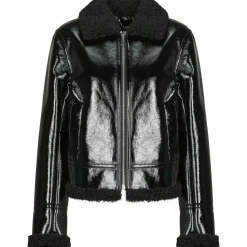 Guess - LS ANDREA FAUX SHEARLING JKT