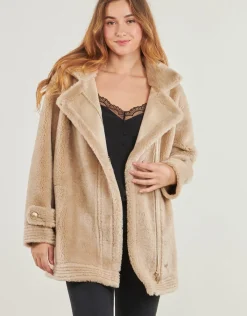 Guess - LS ELISABETTA SHEARLING COAT