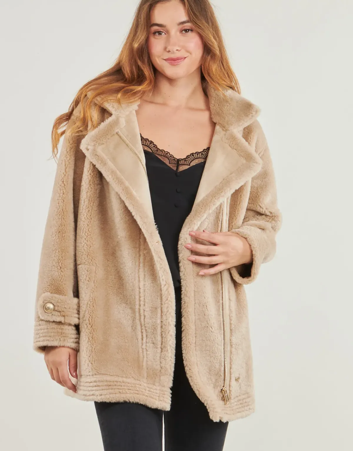 Guess - LS ELISABETTA SHEARLING COAT