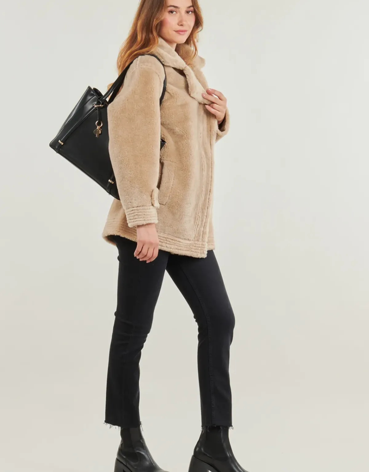 Guess - LS ELISABETTA SHEARLING COAT