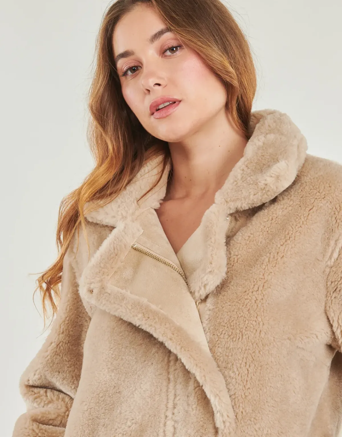 Guess - LS ELISABETTA SHEARLING COAT