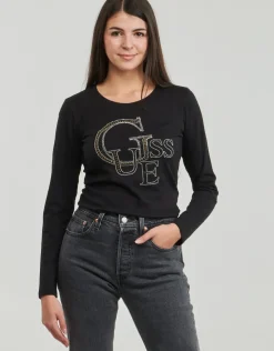 Guess - LS RN GUESS STUDDED LOGO TEE