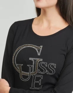 Guess - LS RN GUESS STUDDED LOGO TEE