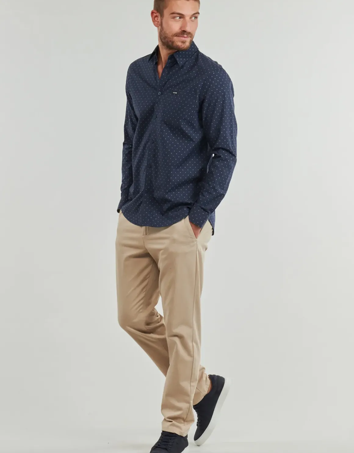 Guess - LS SUNSET MELANGE SHIRT