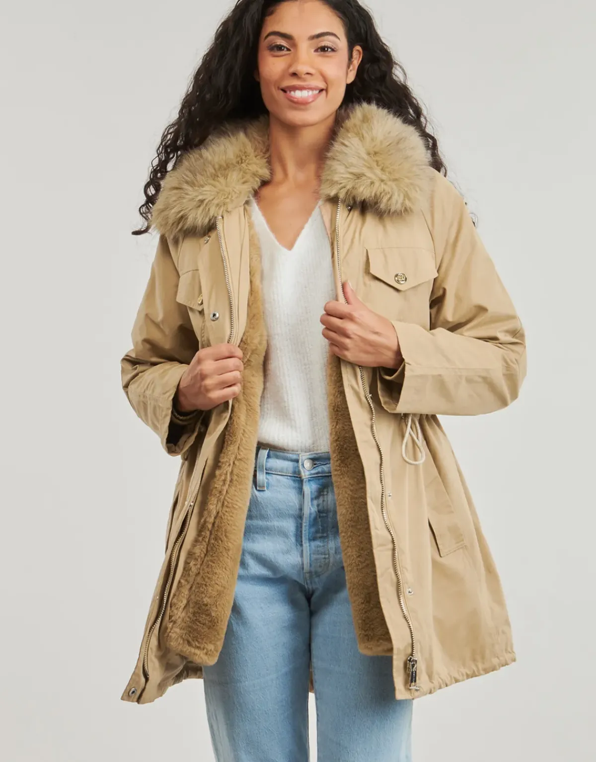 Guess - LUCIE PARKA FAUX FUR