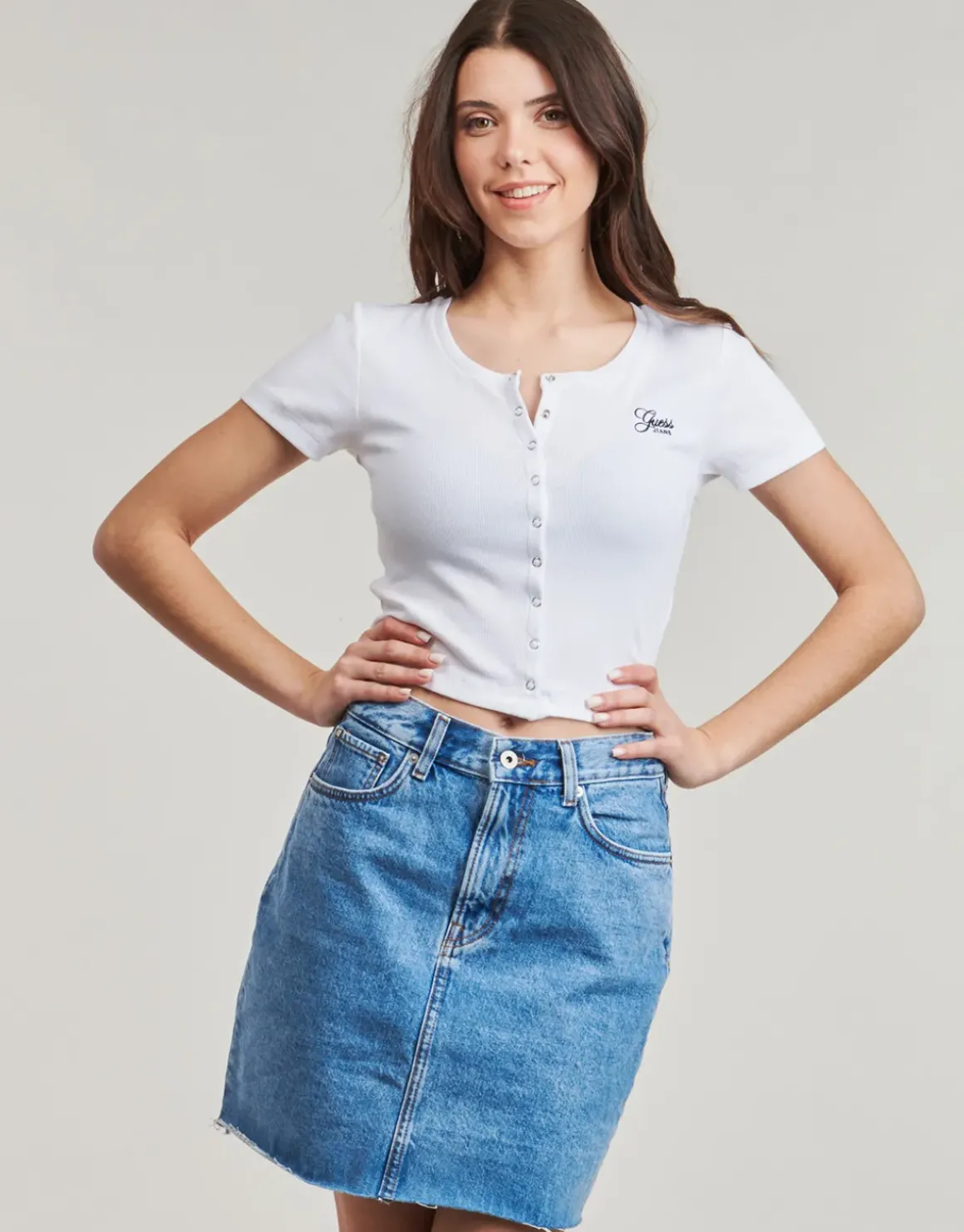 Guess - SL CN SNAP EMBRO SLIM TOP