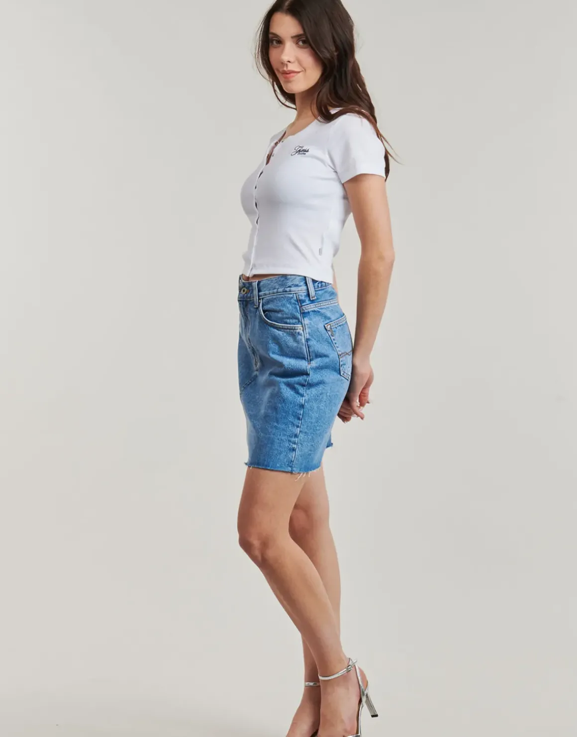Guess - SL CN SNAP EMBRO SLIM TOP