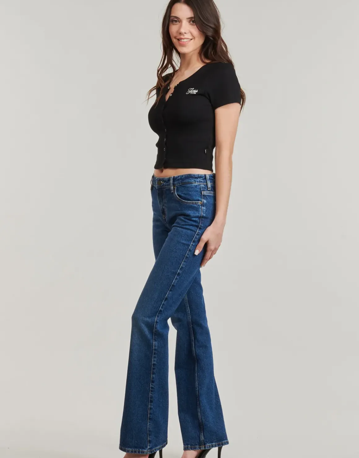 Guess - SL CN SNAP EMBRO SLIM TOP