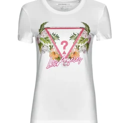 Guess - SS CN TRIANGLE FLOWERS TEE