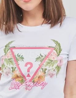 Guess - SS CN TRIANGLE FLOWERS TEE