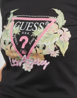 Guess - SS CN TRIANGLE FLOWERS TEE