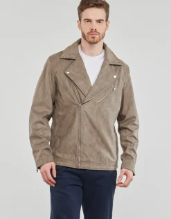 Jack & Jones - JJROCKY FAUX SUEDE BIKER JACKET