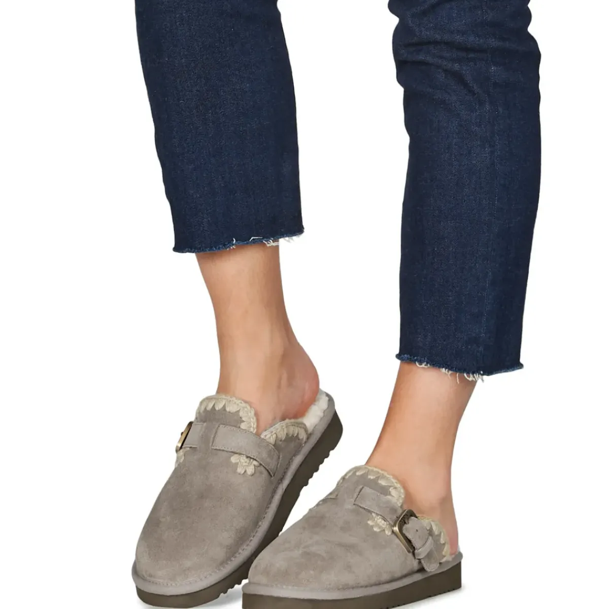 Mou - SUEDE SHEEPSKIN CLOG ESKIMO