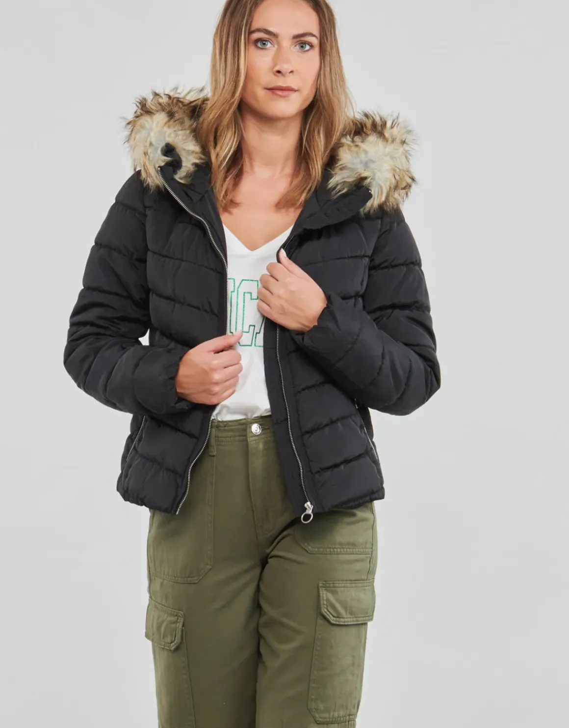 Only - ONLELLAN QUILTED HOOD JACKET CC OTW