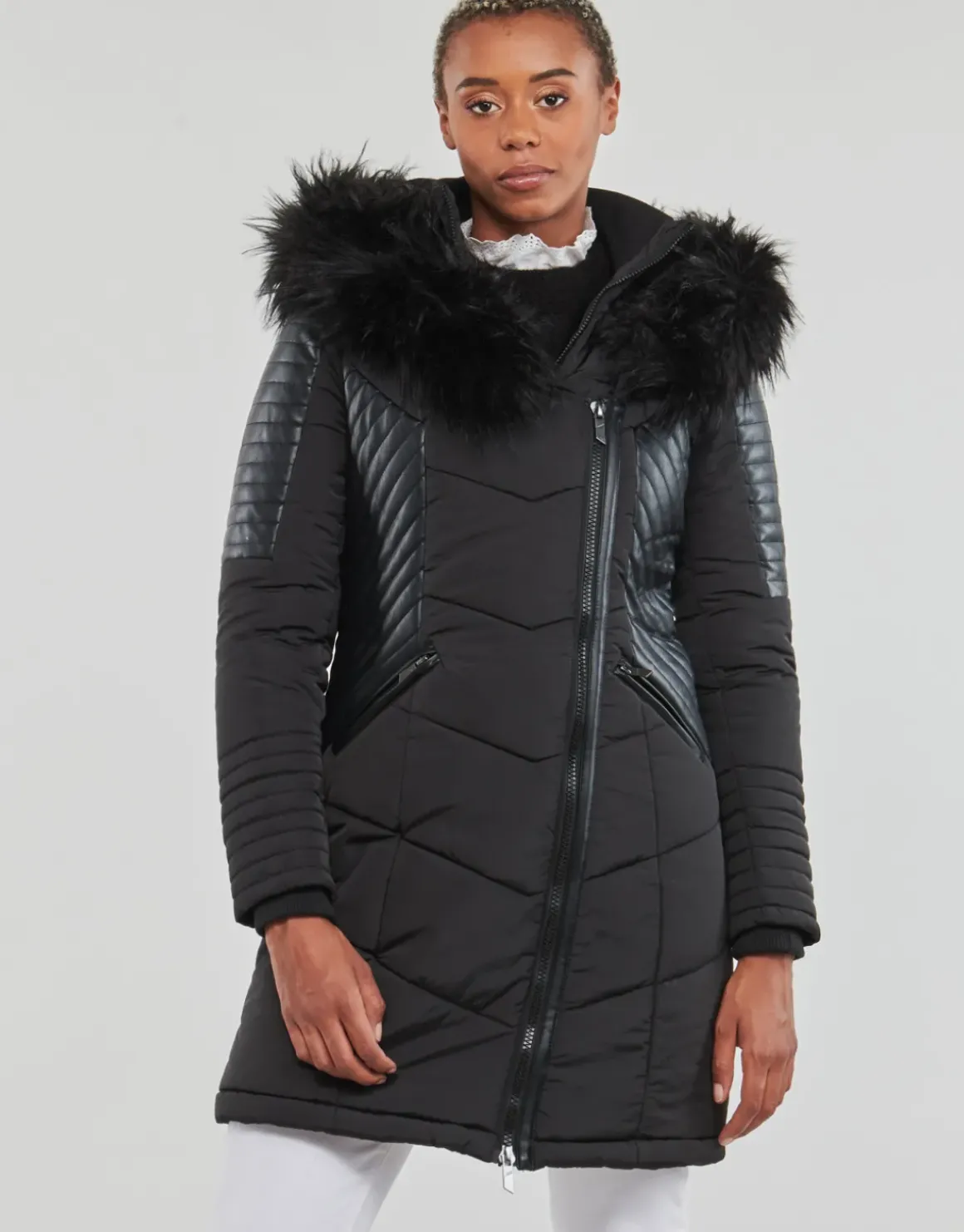 Only - ONLNEWLINETTE FUR HOOD COAT OTW