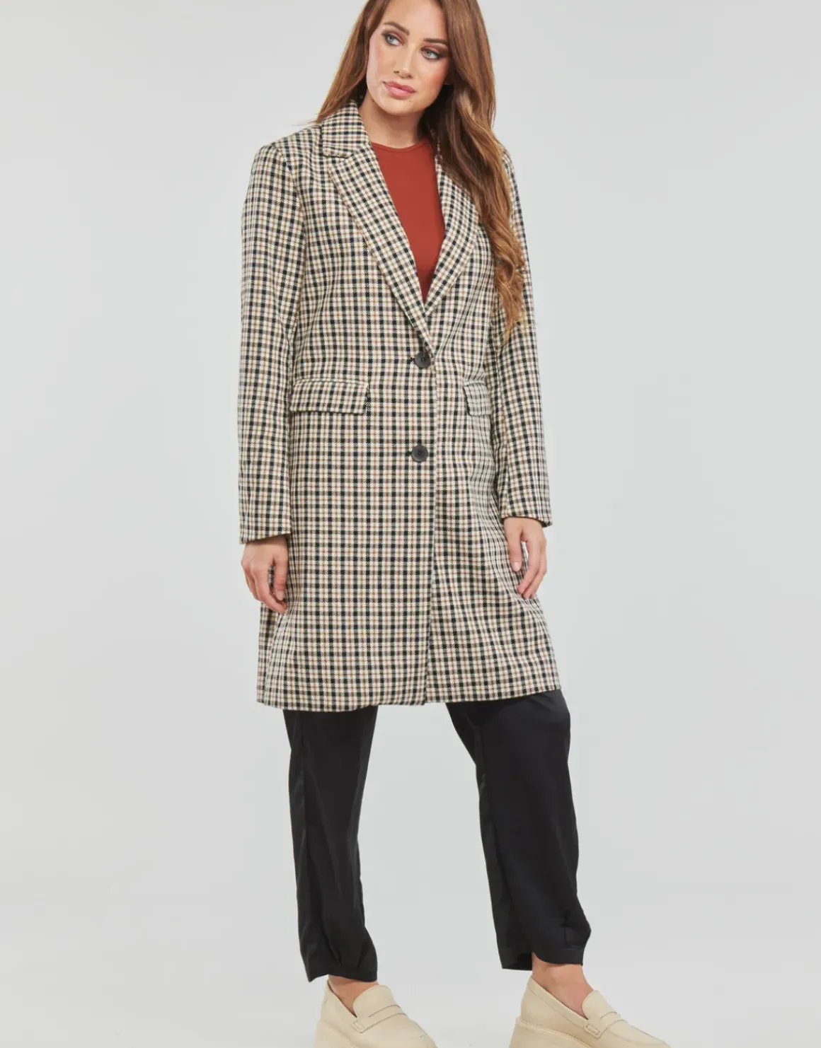 Only - ONLNORMA ASTRID CHECK COAT CC OTW