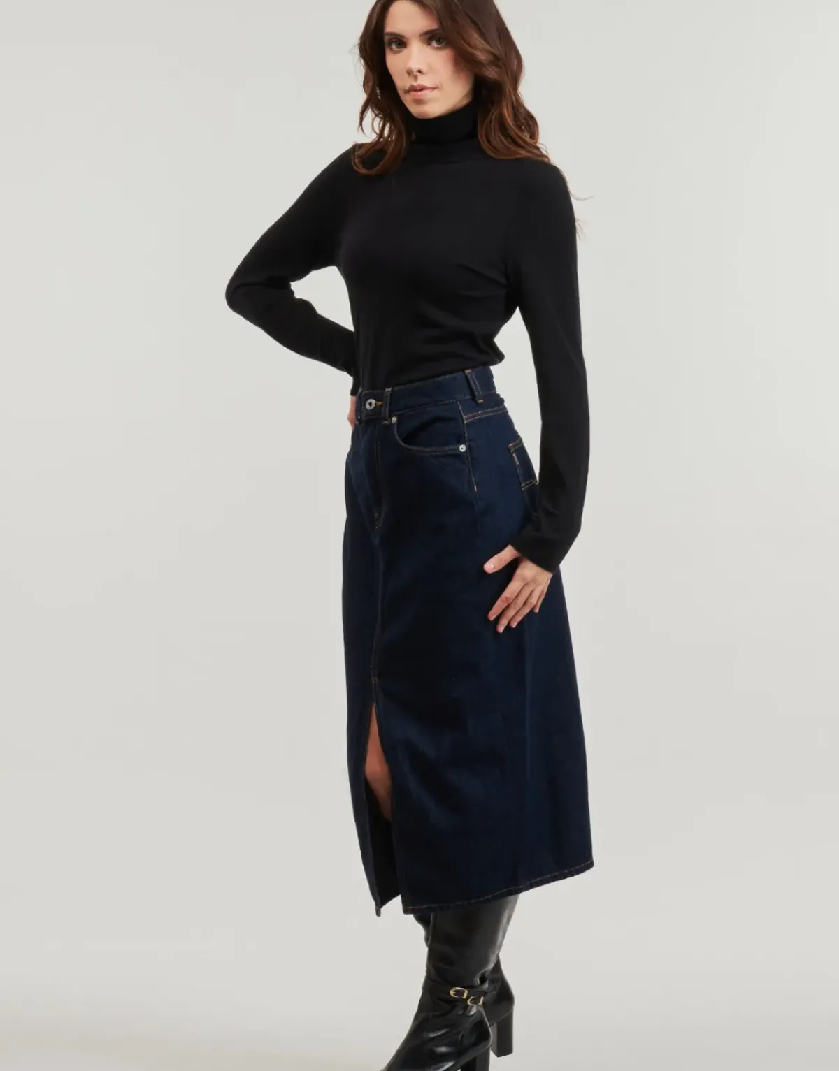 Pepe jeans - MIDI SKIRT HW