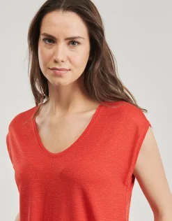 Pieces - PCBILLO TEE LUREX STRIPES