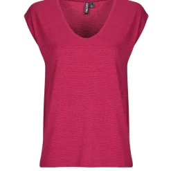 Pieces - PCBILLO TEE LUREX STRIPES