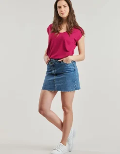 Pieces - PCBILLO TEE LUREX STRIPES