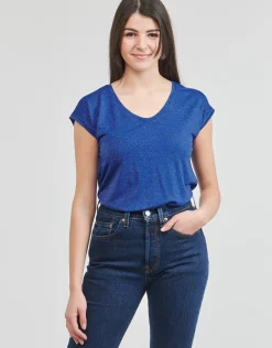 Pieces - PCBILLO TEE LUREX STRIPES