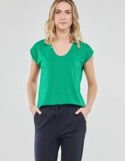 Pieces - PCBILLO TEE LUREX STRIPES