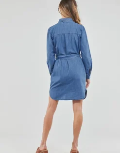 Pieces - PCOSALINA LS MIDI DNM MB DRESS