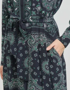 Tommy Hilfiger - BANDANA VIS MIDI SHIRT DRESS LS