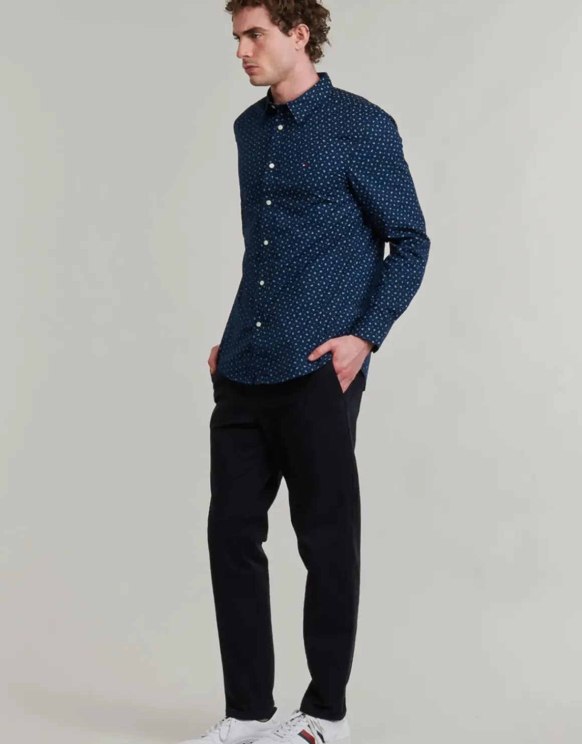 Tommy Hilfiger - FLEX POPLIN AOP SF SHIRT