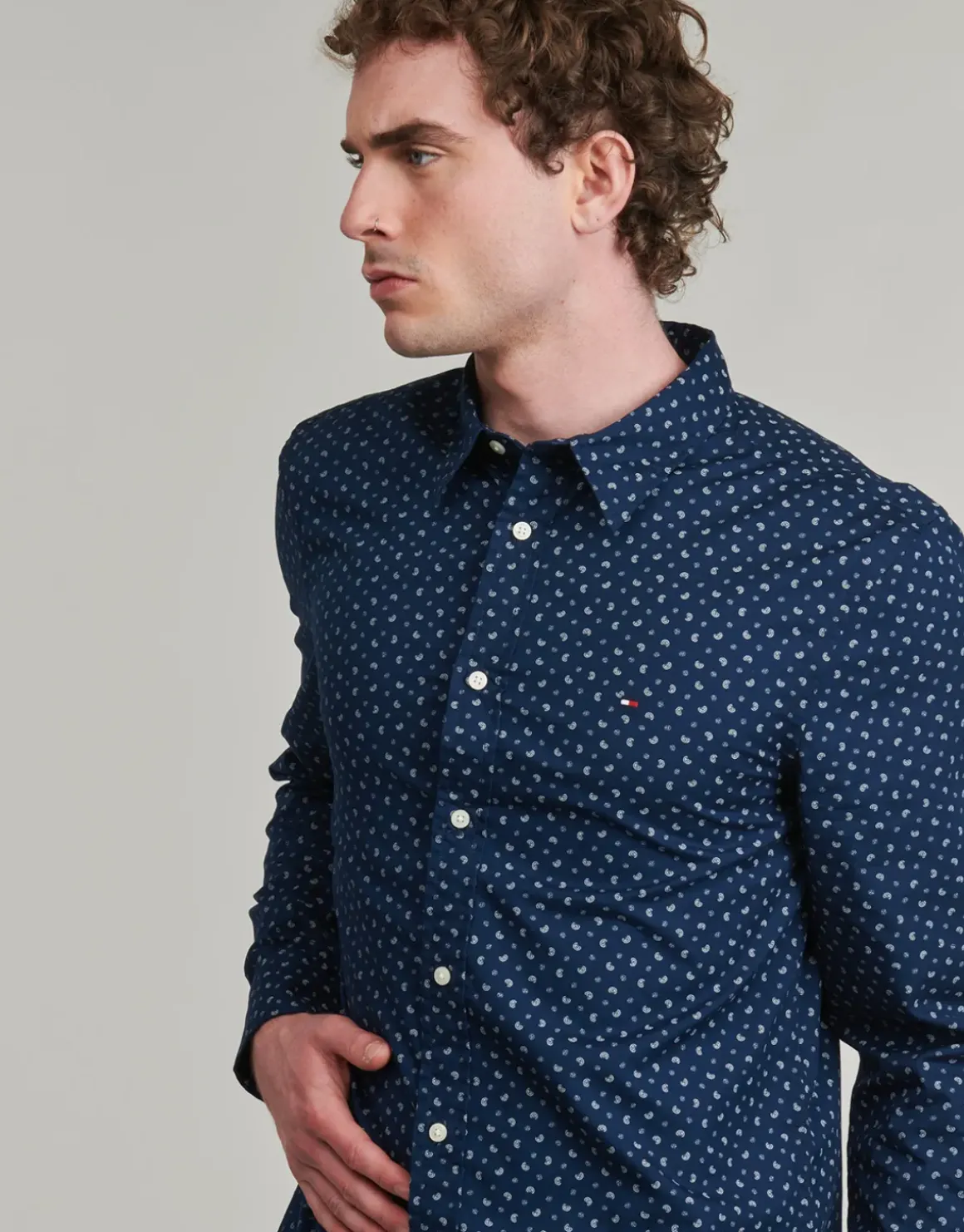 Tommy Hilfiger - FLEX POPLIN AOP SF SHIRT