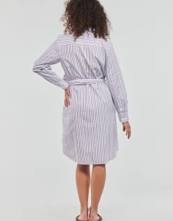 Tommy Hilfiger - ORG CO GBL STP KNEE SHIRT DRESS
