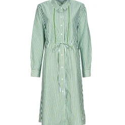 Tommy Hilfiger - ORG CO STRIPE MIDI SHIRT-DRESS