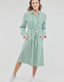 Tommy Hilfiger - ORG CO STRIPE MIDI SHIRT-DRESS