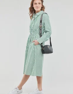 Tommy Hilfiger - ORG CO STRIPE MIDI SHIRT-DRESS