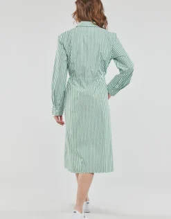 Tommy Hilfiger - ORG CO STRIPE MIDI SHIRT-DRESS