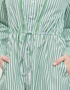 Tommy Hilfiger - ORG CO STRIPE MIDI SHIRT-DRESS